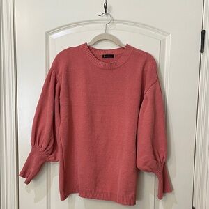 Very J Dusty Rose Crew Neck Sweater
